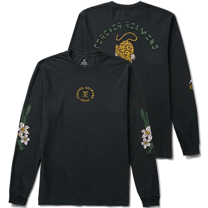 Roark Jaguar Premium Long Sleeve T-Shirt Black pure boardshop