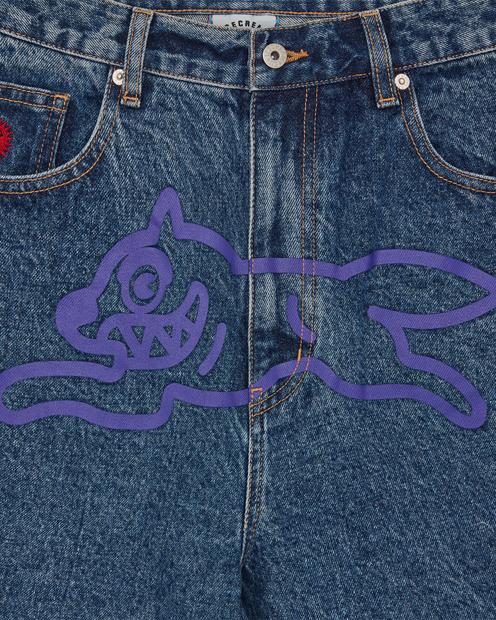 Running Dog Denim Shorts