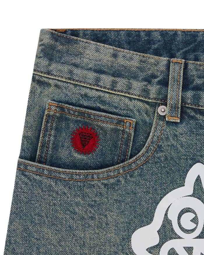 Running Dog Denim Shorts