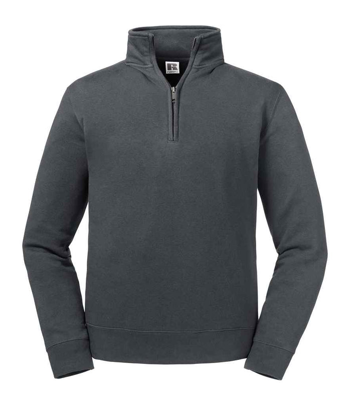 Russell Premium Authentic Zip Neck Sweatshirt