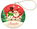 Santa Classic Round Porcelain Ornament