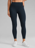 CRZ YOGA Women's Skinsoft High Rise No Front Seam Scrunch Legging 25'' True Navy