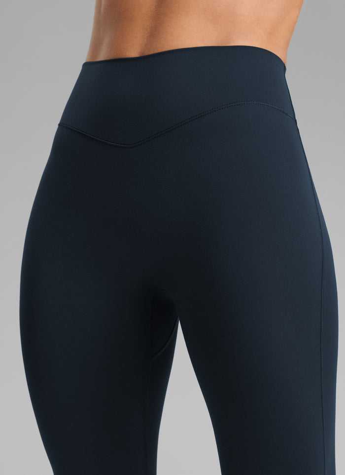 CRZ YOGA Women's Skinsoft High Rise No Front Seam Scrunch Legging 25'' True Navy
