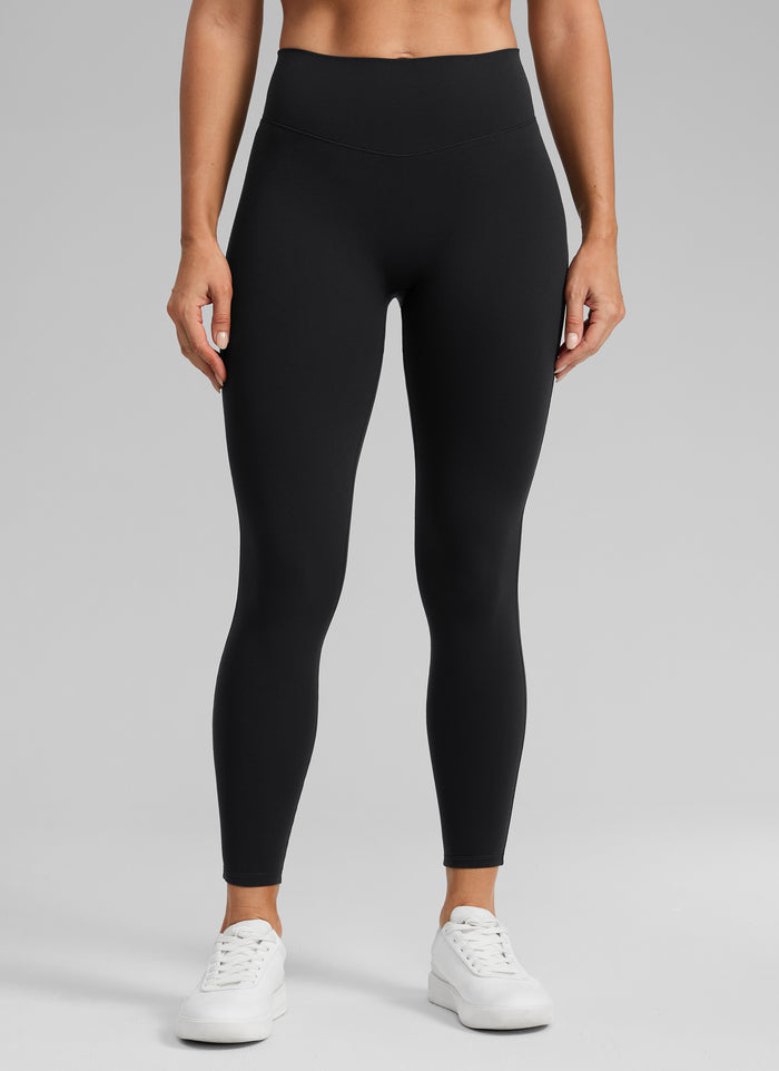 CRZ YOGA Women's Skinsoft High Rise No Front Seam Scrunch Legging 25'' Black