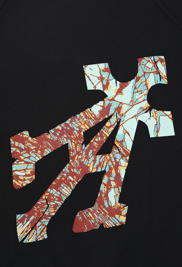 Shattered Alpha Cross Hoodie