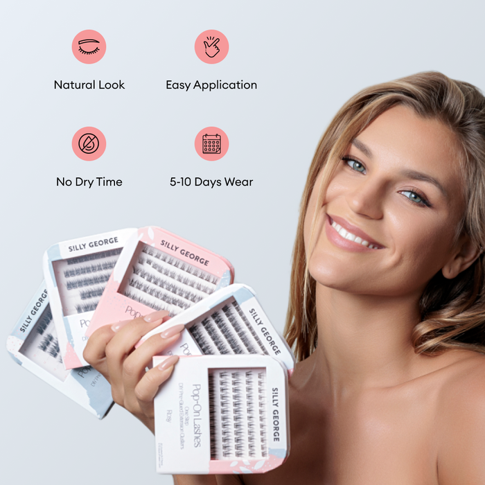 Silly George Pop-On Lashes - Flaunt Black
