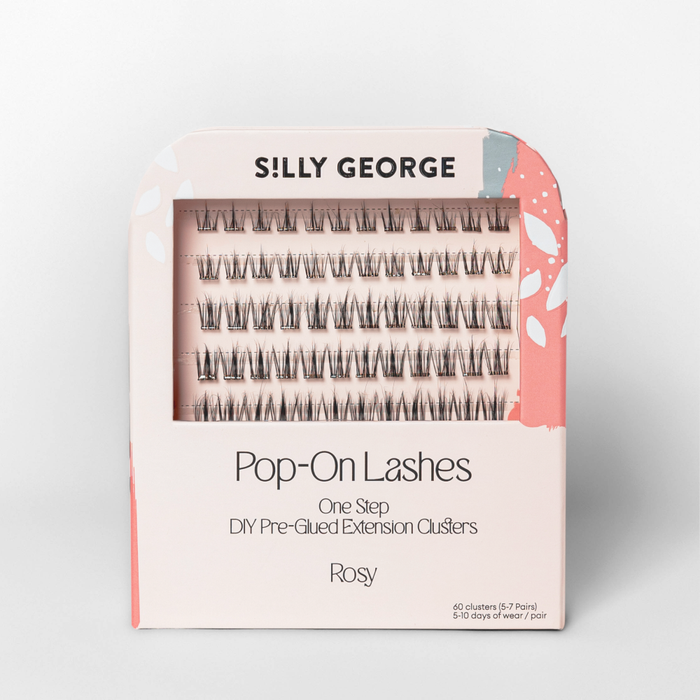 Silly George Pop-On Lashes - Rosy Black
