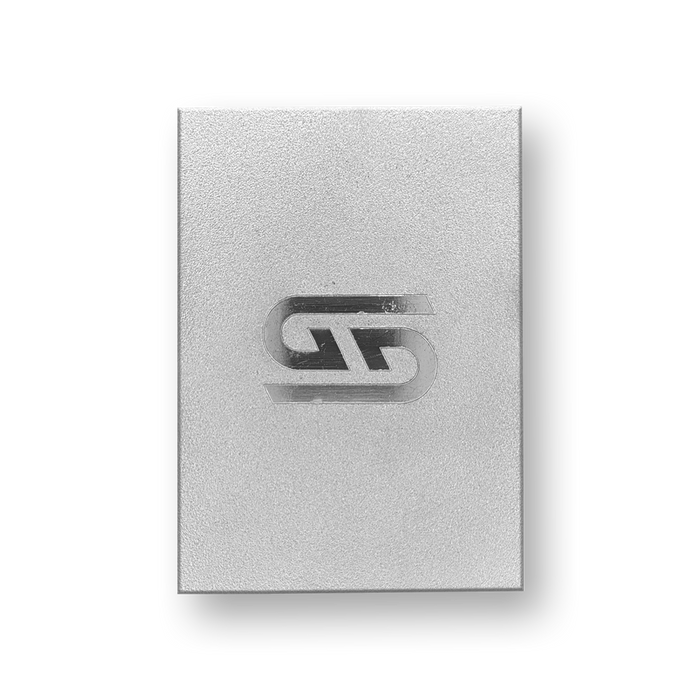 Back of Silver Succubus Metal Card showing Gamer Supps Logo