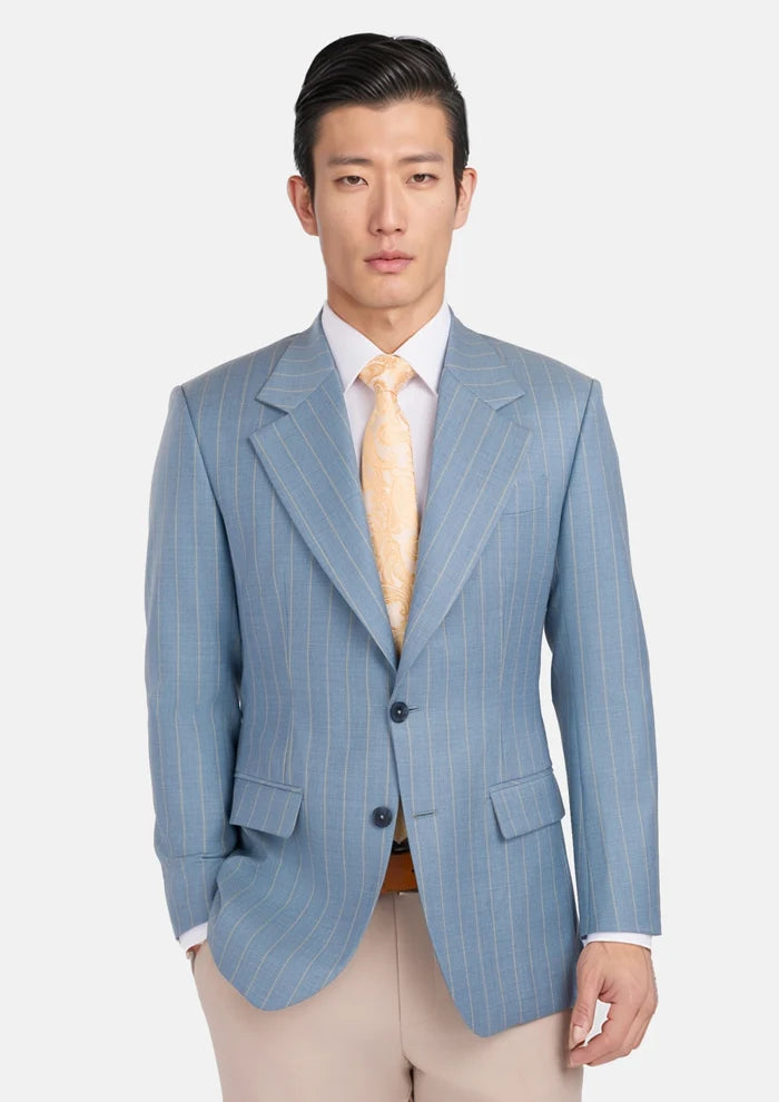 Sky Blue Pinstripe Jacket