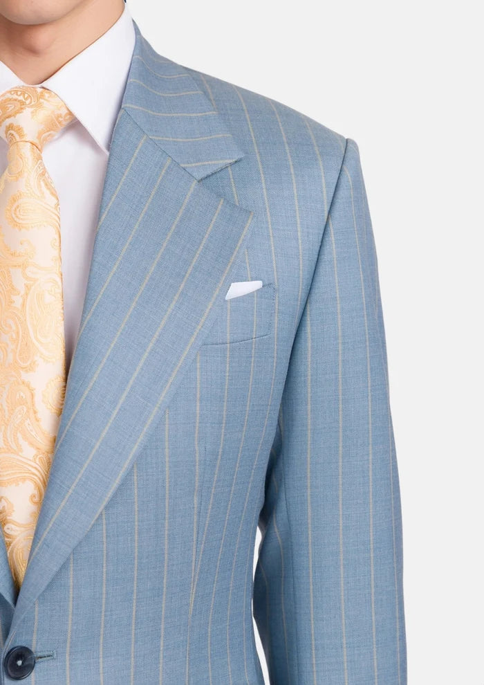 Sky Blue Pinstripe Ellis Jacket - SARTORO