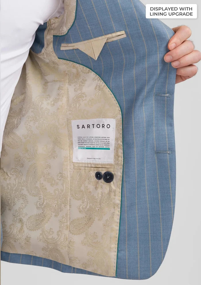 Sky Blue Pinstripe Ellis Suit - SARTORO