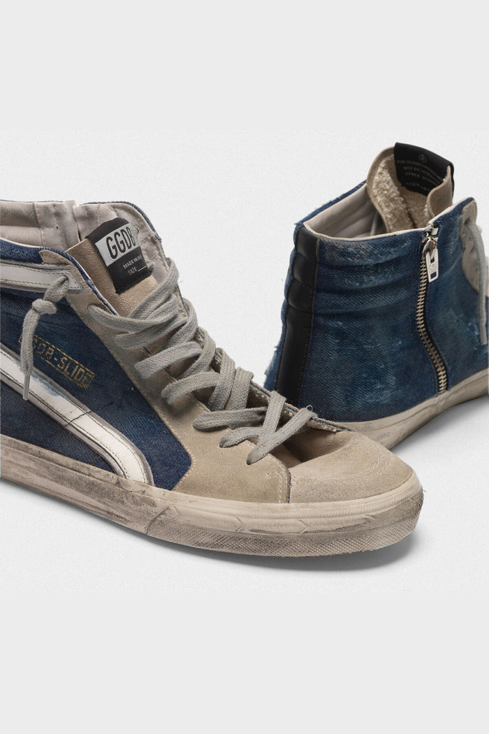Slide - Blue Denim White Star - Pavilion