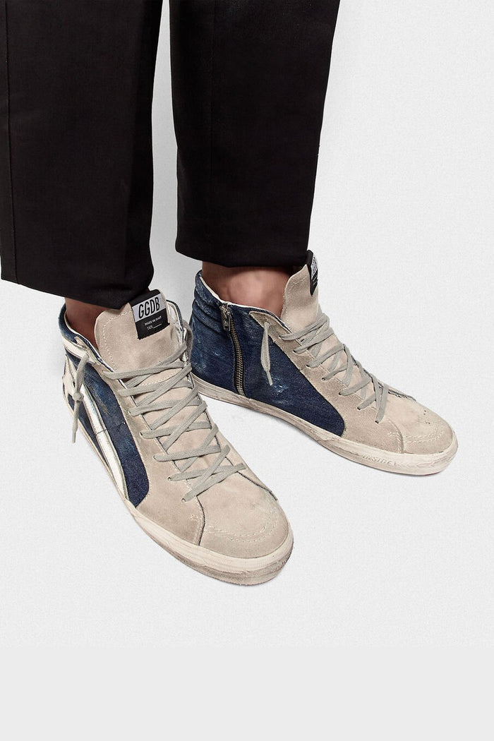 Slide - Blue Denim White Star - Pavilion