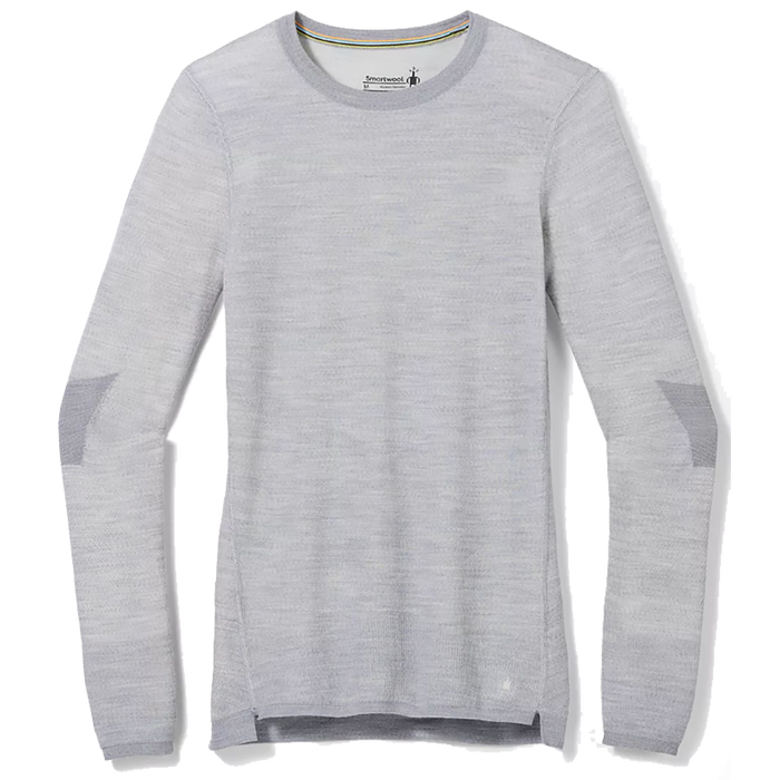 Smartwool Intraknit Therman Merino Womens Base Layer Crew Light Grey heather pure boardshop