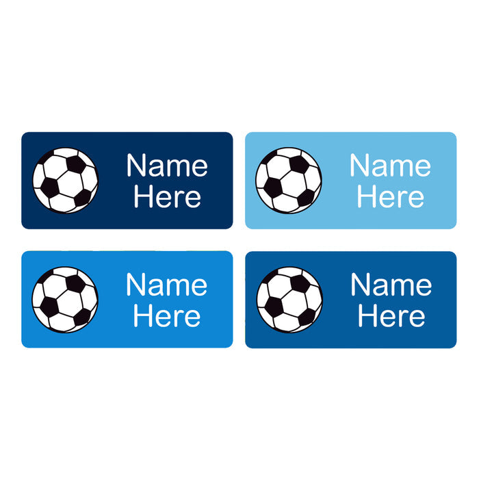 Soccer Ball Rectangle Name Labels 32pk