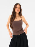 Solea Built-in-Bra Cami Top - Brown