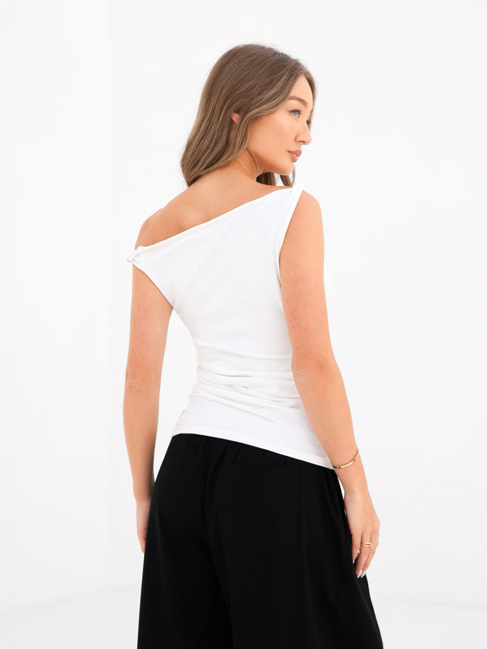 Solea Twist Top - White