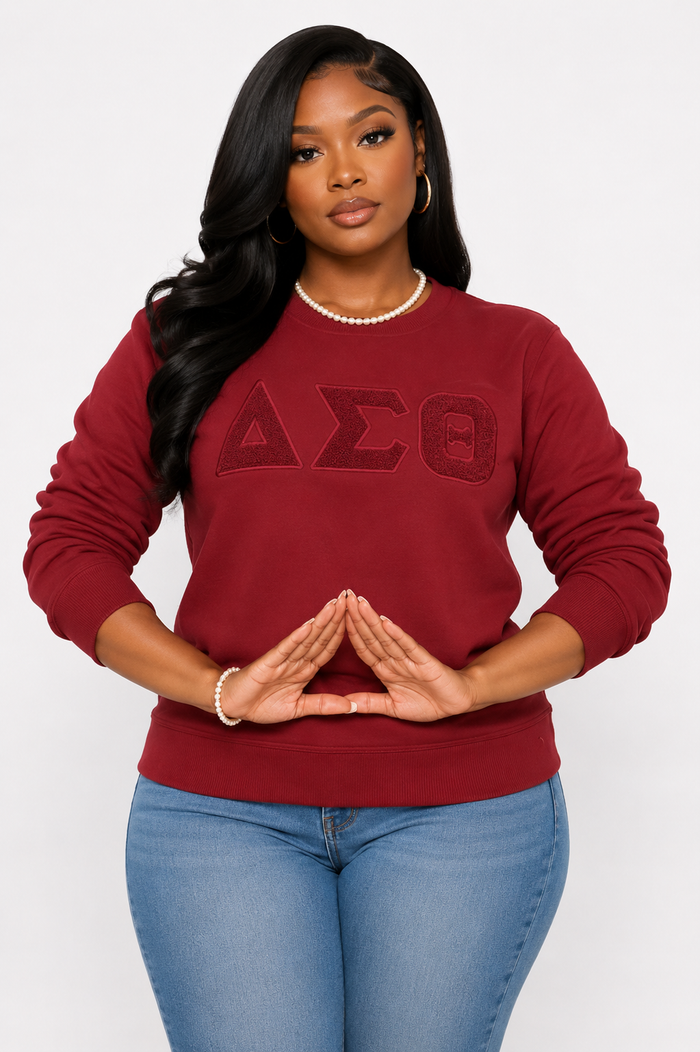Solid Crimson DST Chenille Sweatshirt