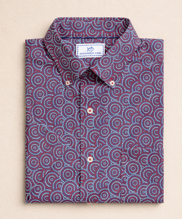 Southern Tide Coastal Breeze Fireworks Sportshirt