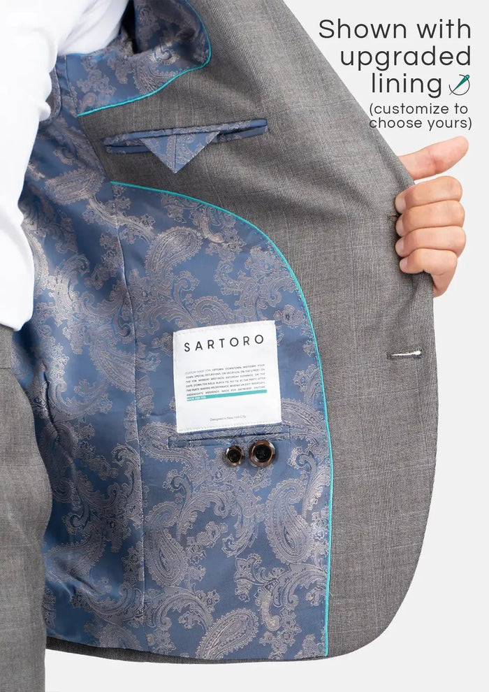 Ellis Spanish Grey Prince Of Wales Jacket - SARTORO