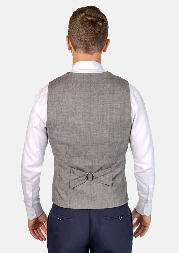 Spanish Grey Prince Of Wales Vest - SARTORO