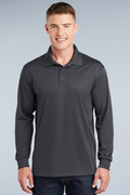 Sport-Tek® Long Sleeve Micropique Sport-Wick® Polo | ST657 - The Lemon Print & Design Studio
