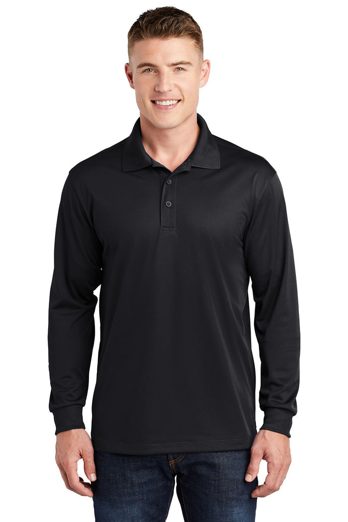 Sport-Tek® Long Sleeve Micropique Sport-Wick® Polo | ST657 - The Lemon Print & Design Studio