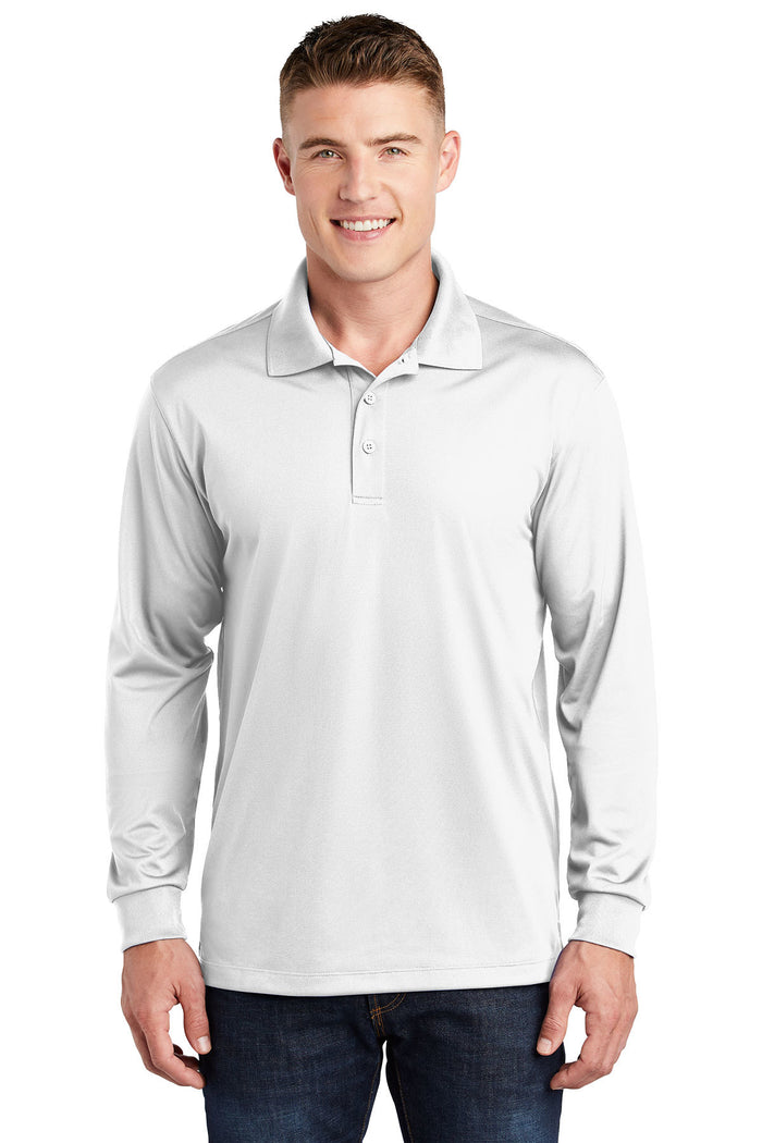 Sport-Tek® Long Sleeve Micropique Sport-Wick® Polo | ST657 - The Lemon Print & Design Studio