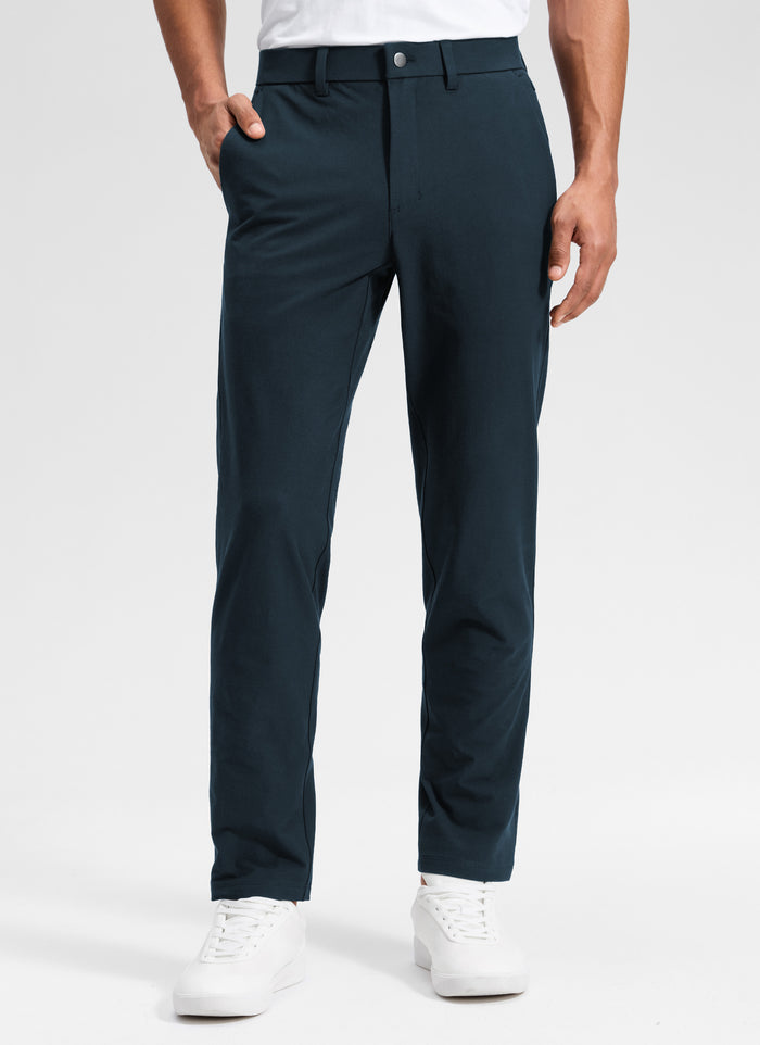 CRZ YOGA Man's Stretch Cotton Golf Mid Rise Pocket Chino Pant 32" True Navy