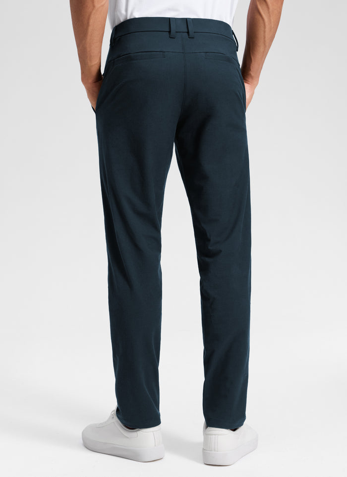 CRZ YOGA Man's Stretch Cotton Golf Mid Rise Pocket Chino Pant 32" True Navy