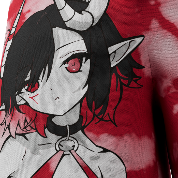 Succubus Shorts Waifu Graphic on right leg