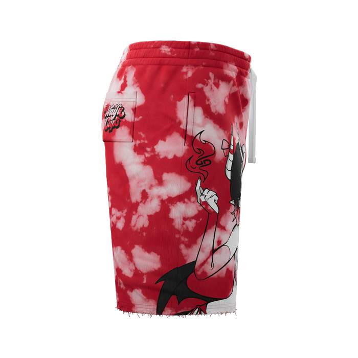 Right side of Succubus Waifu Shorts showing front and back pocket