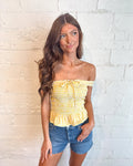 Summer Date Top, Gingham Top, Summer Tops, Strapless Top, Adeline Boutique, Dallas Boutique, Spring and Summer Styles
