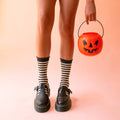 Sunshine Studios - Striped Crew Socks (Black)