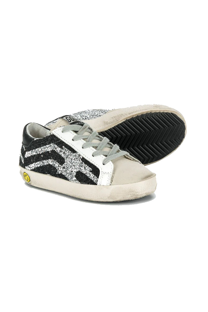 Superstar Kids - Silver Glitter Black Flag