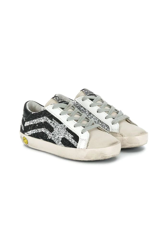 Superstar Kids - Silver Glitter Black Flag