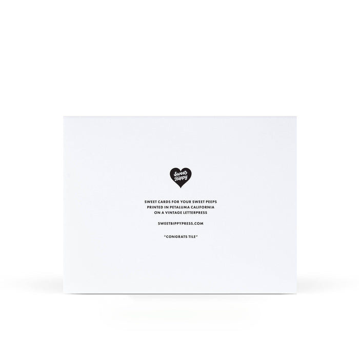 Sweet Bippy Press - Congrats Tile Greeting Card