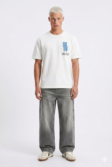 T-Shirt Along the Coast - Face imprimé poitrine