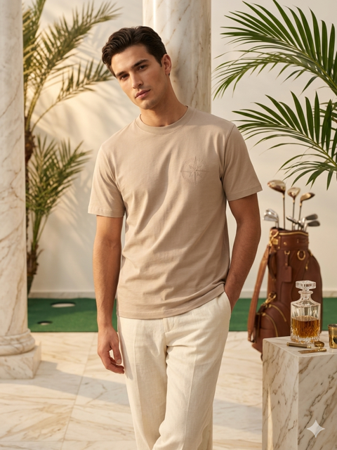 T-Shirt Boussole — Sable