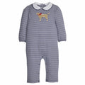Tail Wag'n Girl's Peter Pan Striped Romper