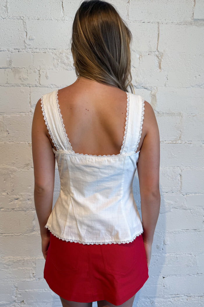 The Blair Skort Red Back, adeline boutique, dallas boutique, boutique