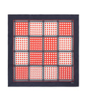 Grid Dots Square Scarf in Red and Blue