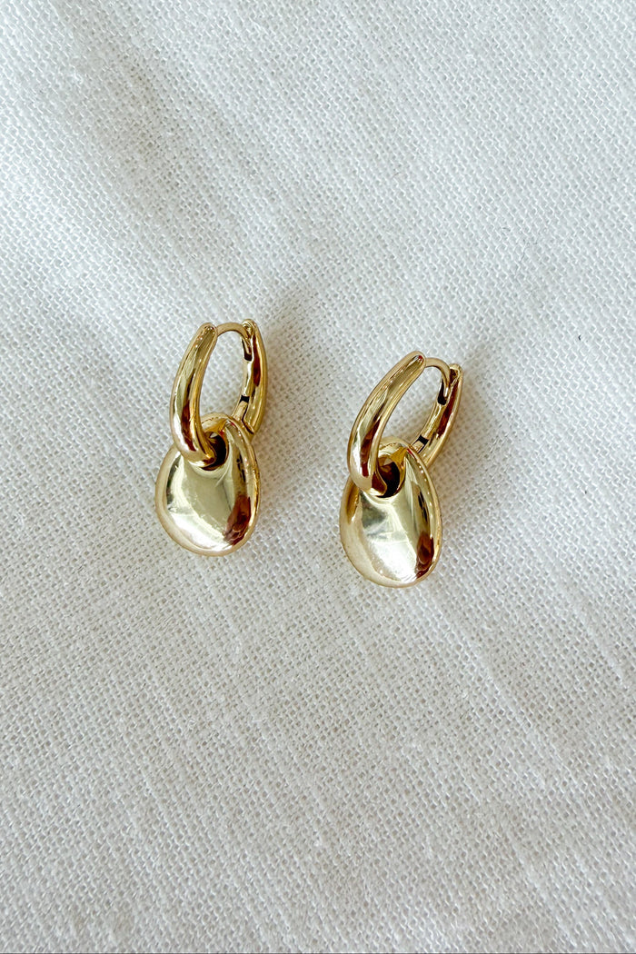 The Goldie Drop Hoop - Gold Dipped, adeline boutique, dallas boutique boutique