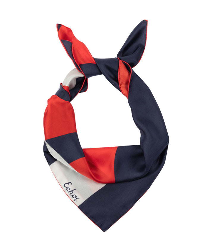 Curves Silk Square in Red and Blue