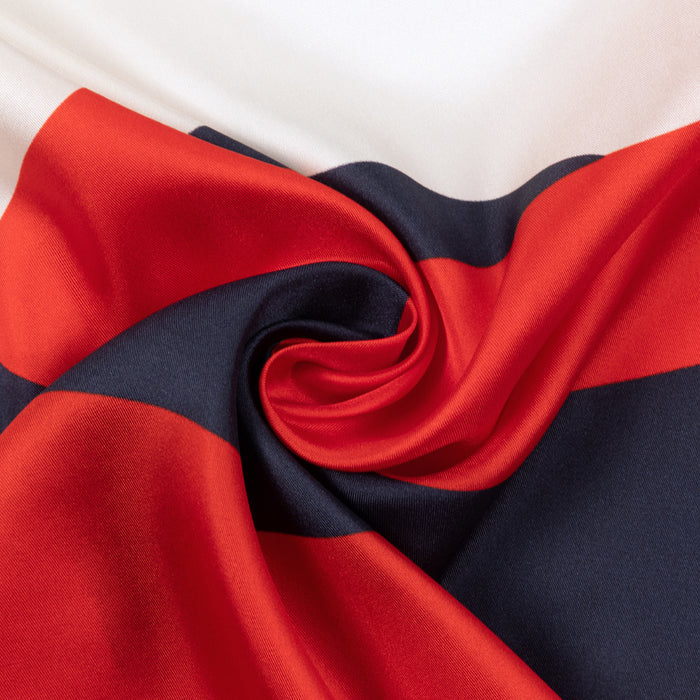 Curves Silk Square in Red and Blue