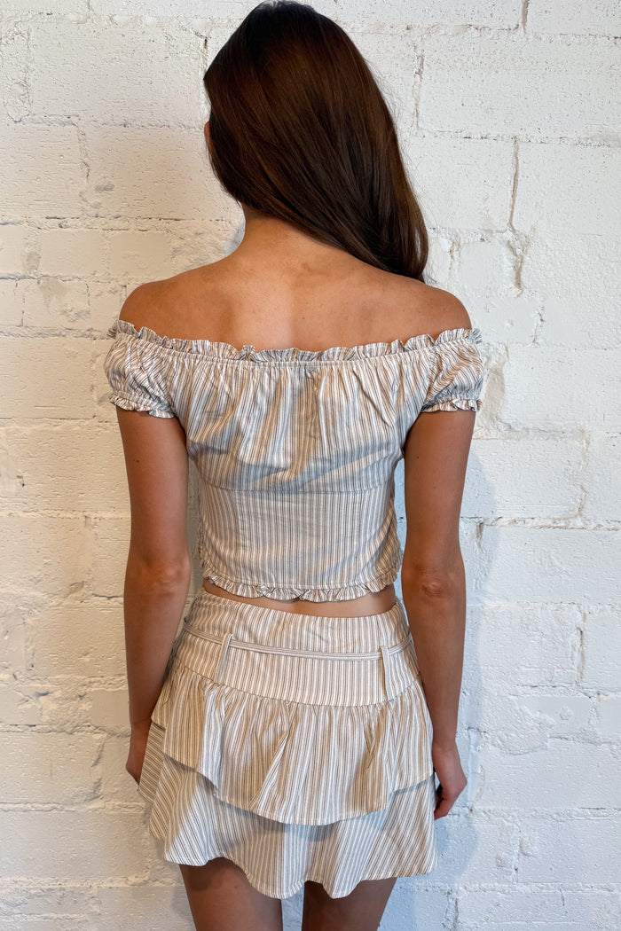 The Sutton Skirt Brown Back, adeline boutique, dallas boutique, boutique