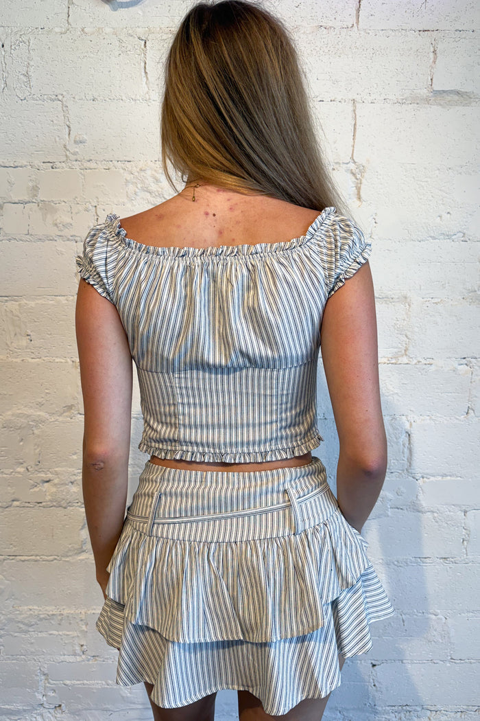 The Sutton Skirt Navy Back, adeline boutique, dallas boutique, boutique