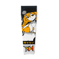 Black and white gaming sleeve with an anime-style character holding a gun and orange hair detail in 2XL size.