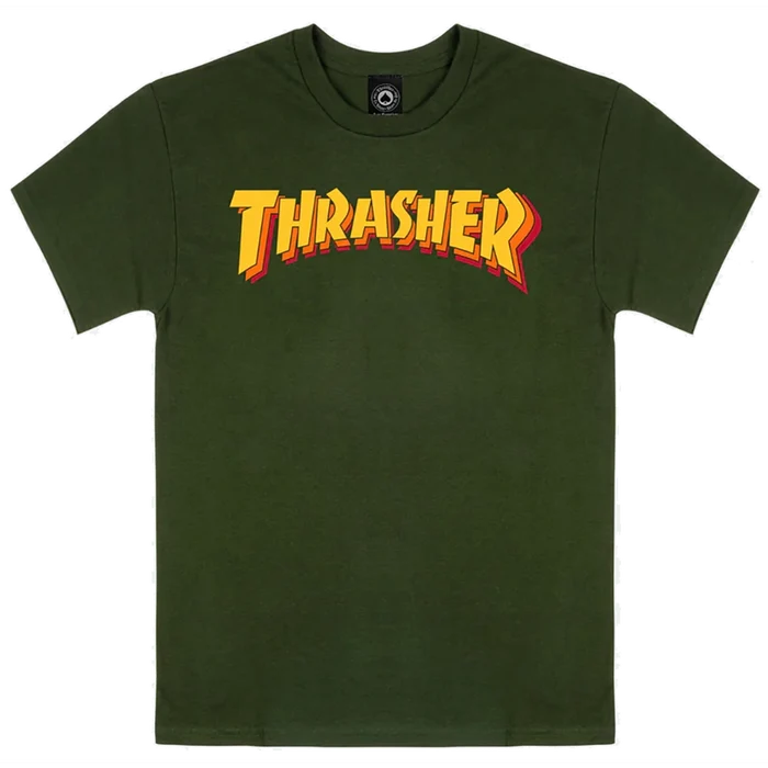 Thrasher Stacked T-Shirt Forest Green Pure Boardshop
