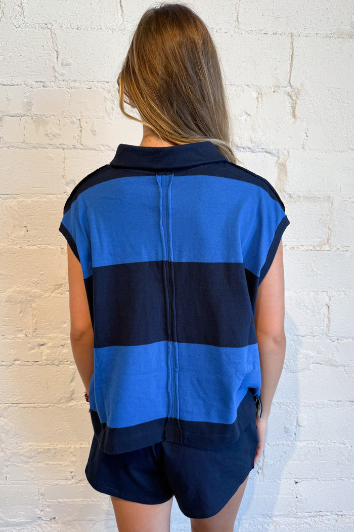 Timeless Stripe Shorts Navy Back, adeline boutique, dallas boutique, boutique